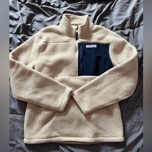 VINEYARD VINES HALF ZIP FLEECE SWEATER